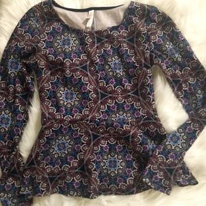 Peplum long Sleeve Blouse